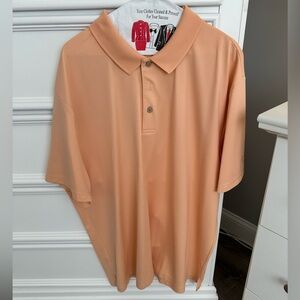 Cubavera Men’s Orange Short Sleeve Polo Shirt Size XXL